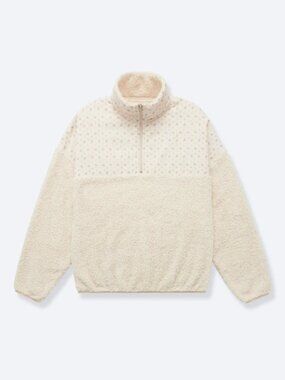 Happy Camp3r Vintage Flower Aria Henley Fleece